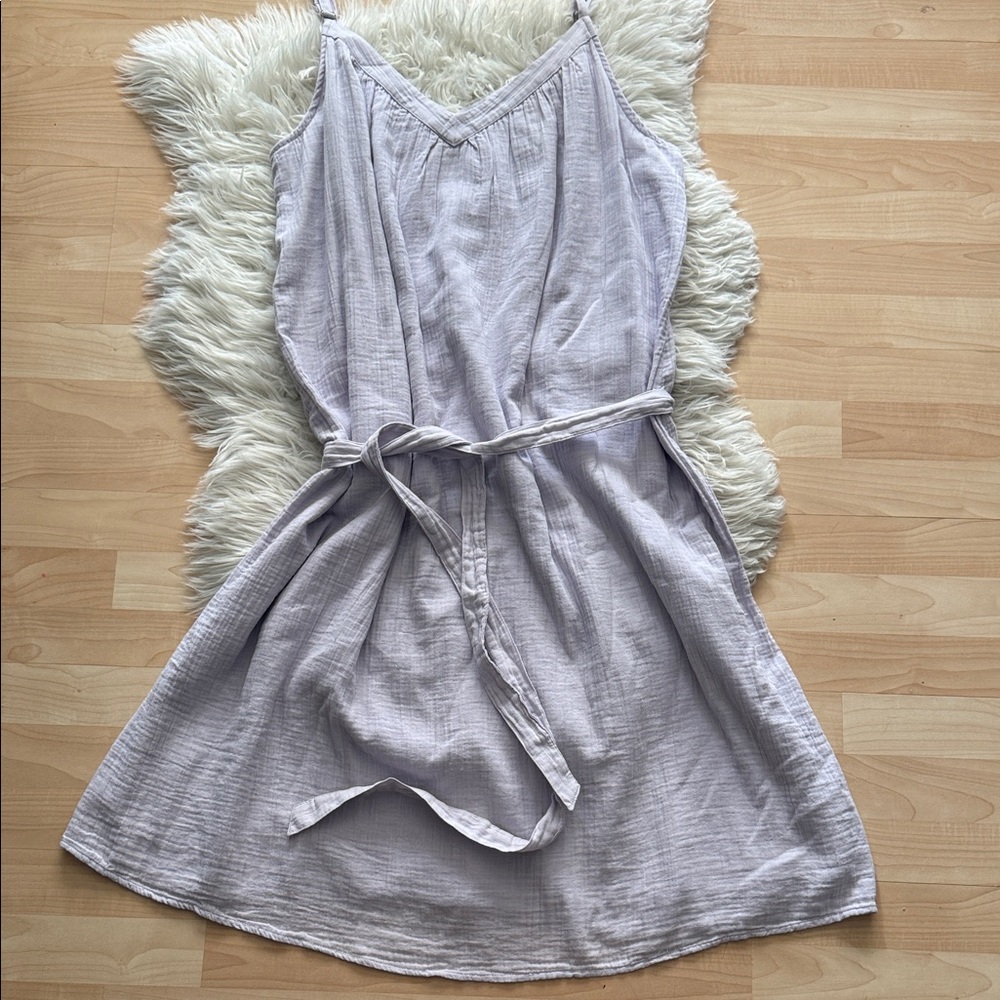 GAP Lavender Mini Dress with Waist Tie